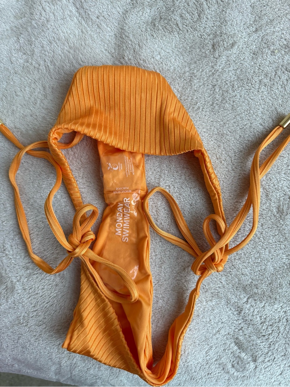 Monday Swimwear clementine Ribbed Underwire Bikini Top and side tie bottom - Picture 6 of 8